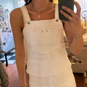 White jean tank top